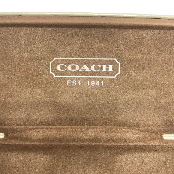 Coach Authentic White Eyeglass Case 7" Hard Shell EUC - Picture 6 of 9
